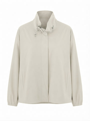 Grounded Cropped Drawstring Jacket