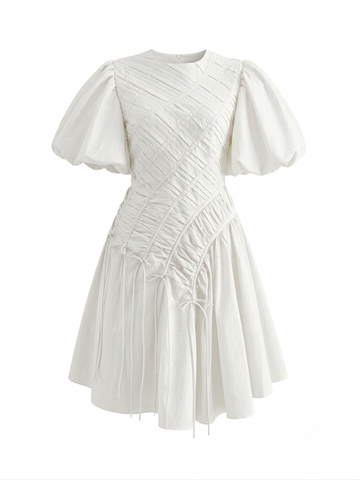 Vibrant Ruffled Asymmetrical Mini Dress