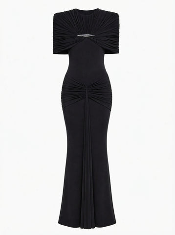 Radiant Pleated Mermaid Maxi Dress