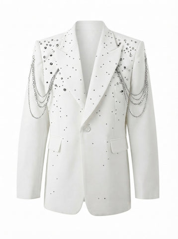 Fierce Rhinestone Chain Blazer