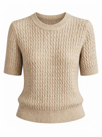 Grounded Cable Knit Sweater