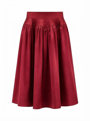 Elegant Pleated Full Maxi Skirt
