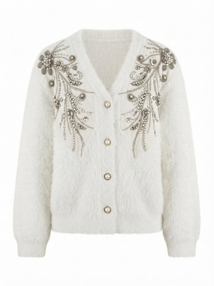 Ethereal Sequin Embroidered Cardigan