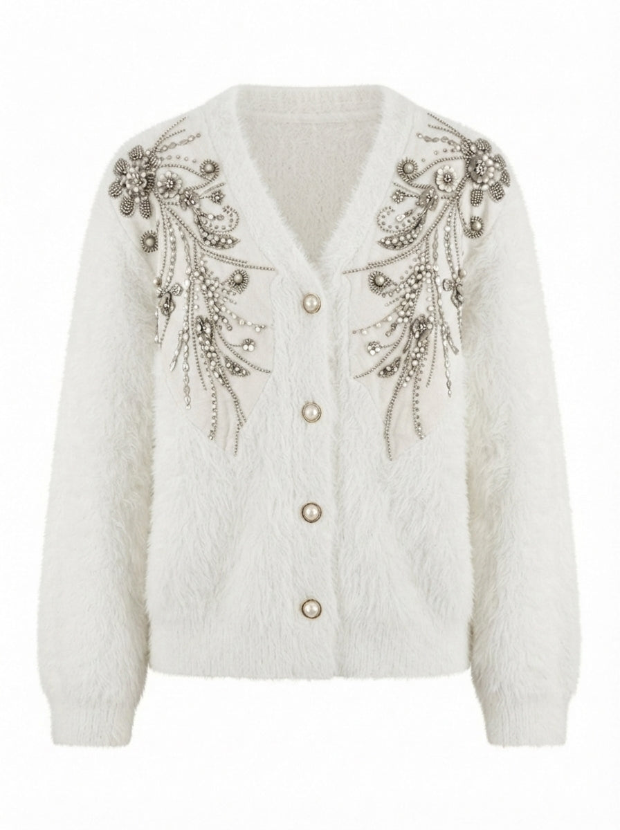 Ethereal Sequin Embroidered Cardigan