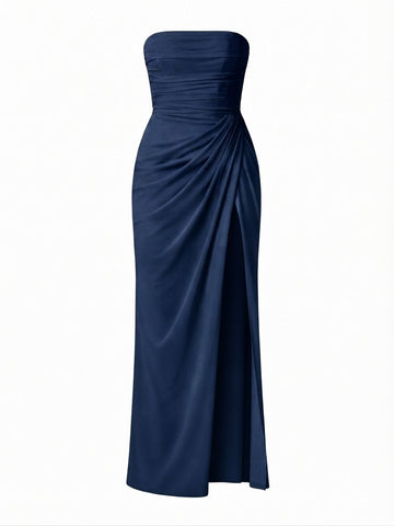 Radiant Pleated Split Maxi Dress
