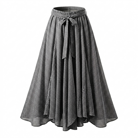 Wanderlust Plaid A-Line Skirt