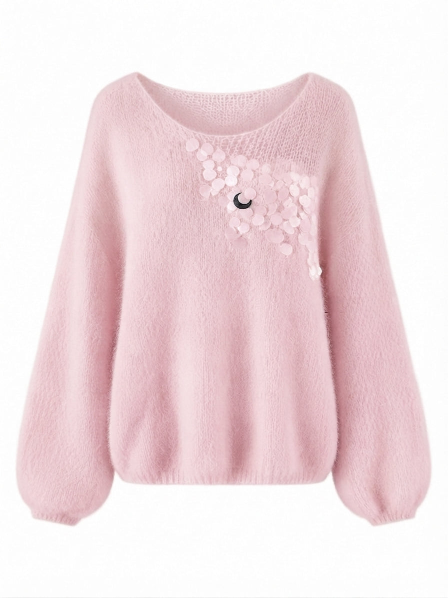 Radiant Sequin Knit Pullover