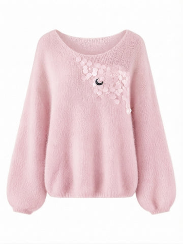Radiant Sequin Knit Pullover