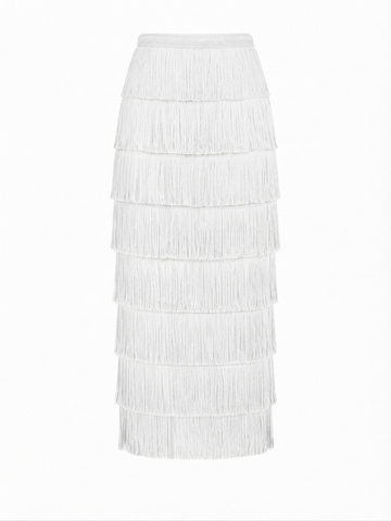 Wild Heart Tiered Tassel Maxi Skirt