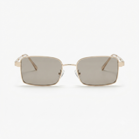 Daring Gold Rectangle Sunglasses