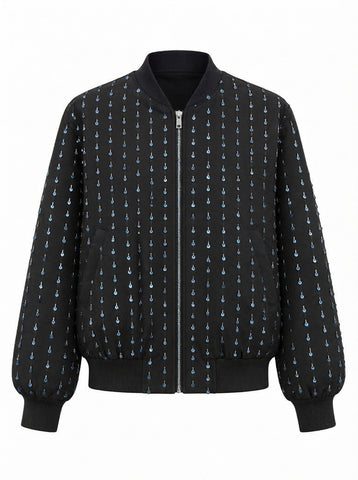 Radiant Sequin Bomber Jacket