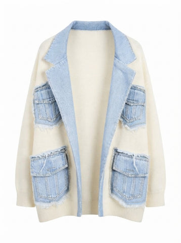 Untamed Denim Patchwork Cardigan