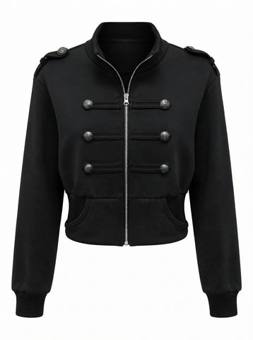 Audacious Cropped Epaulet Jacket