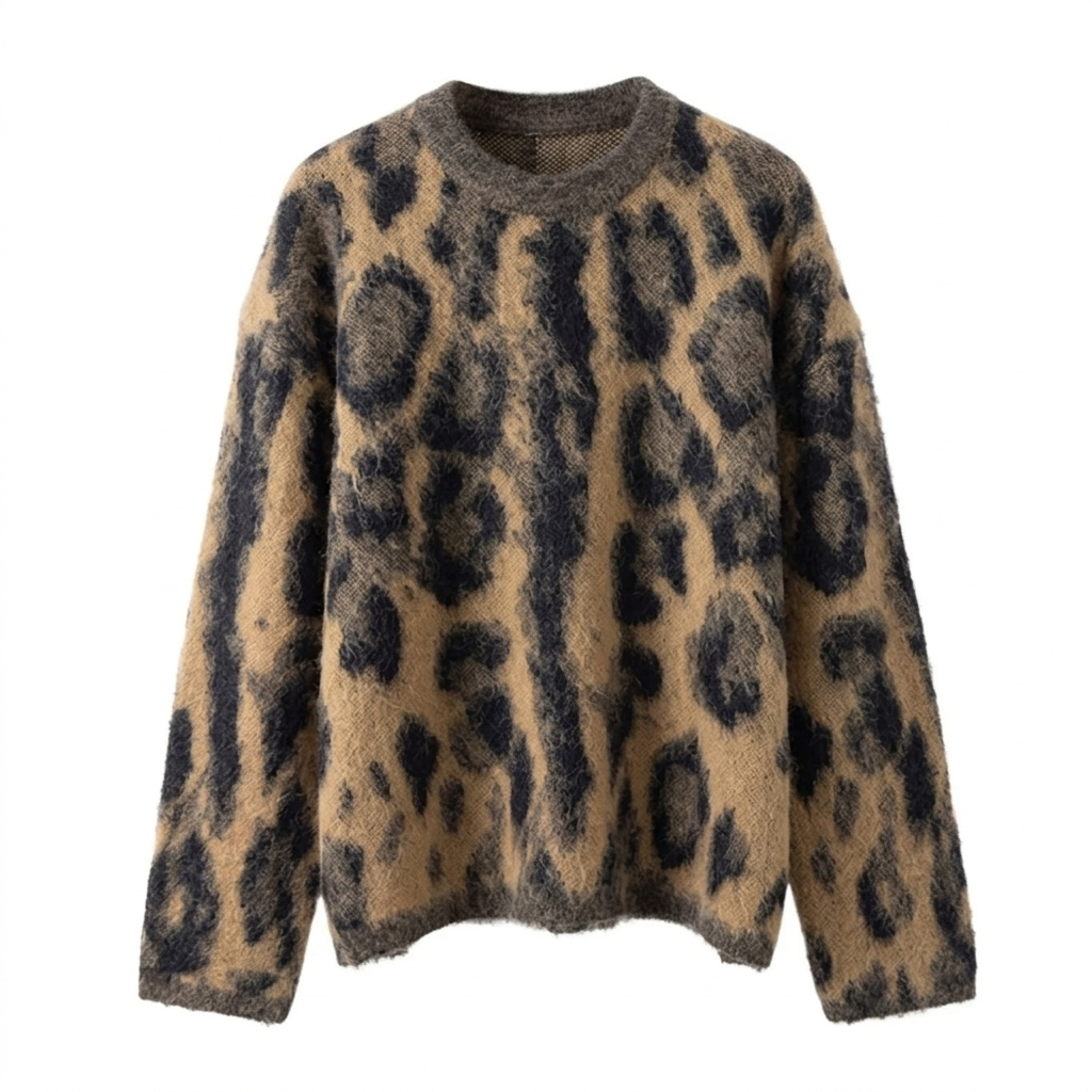 Wild Heart Leopard Knit Pullover