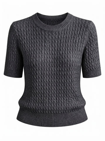 Grounded Cable Knit Sweater