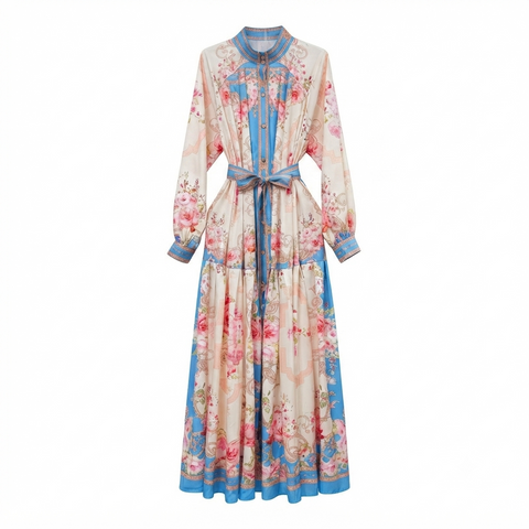 Radiant Floral Boho Maxi Dress