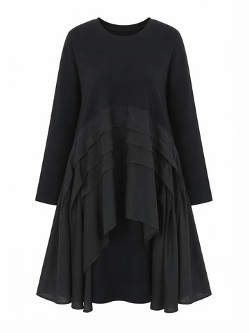 Grounded Pleated Midi Dress