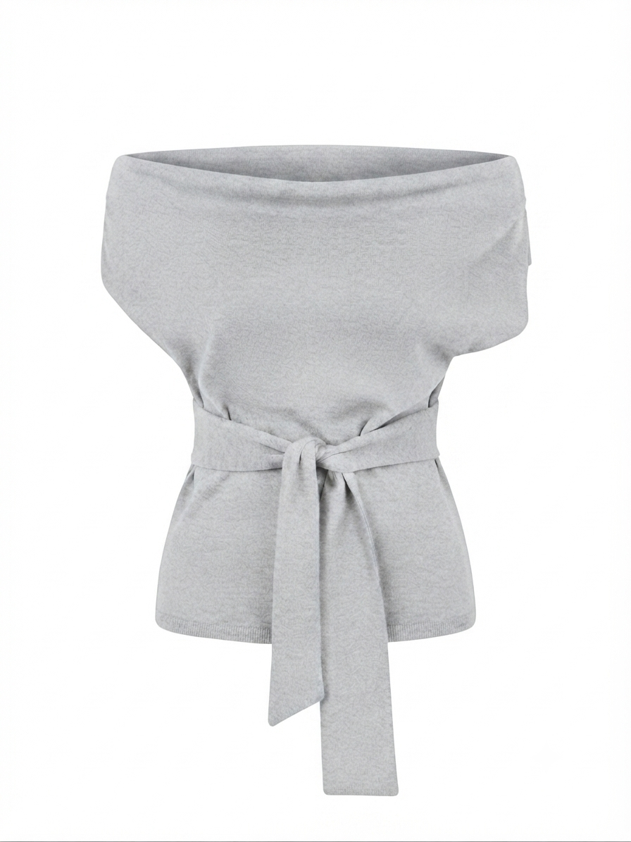 Grounded Dark Gray Bandage Top