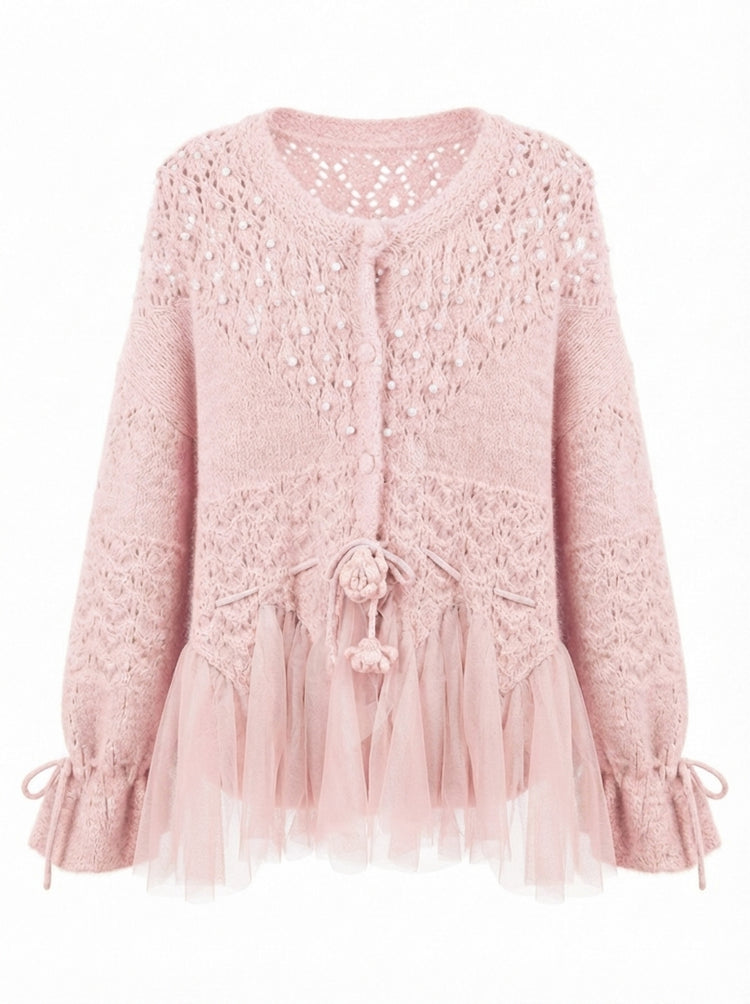 Radiant Pearl Knit Cardigan