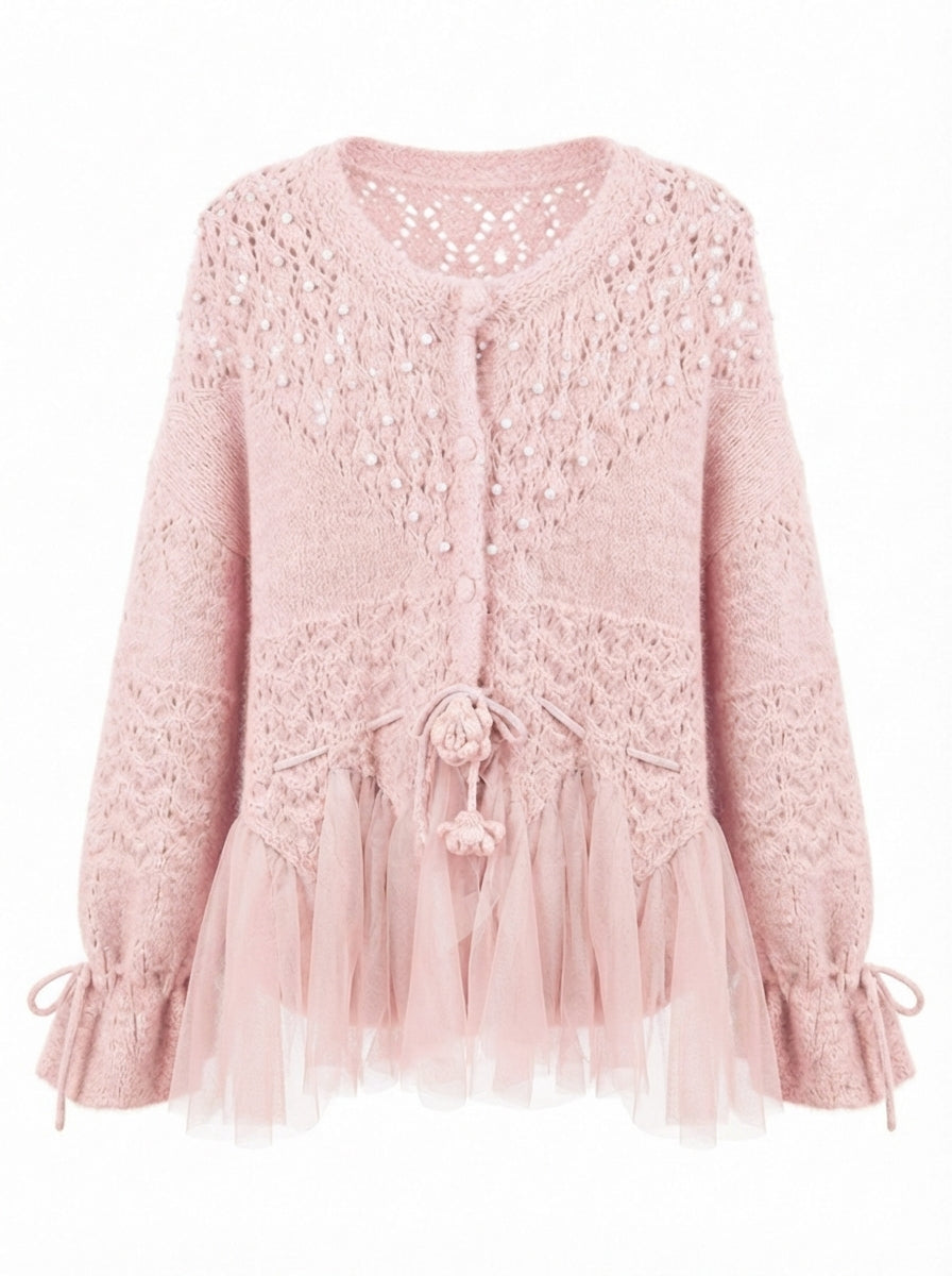 Radiant Pearl Knit Cardigan
