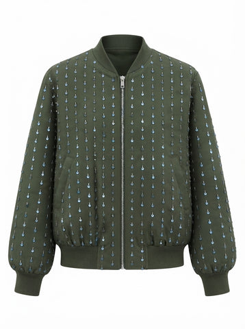 Radiant Sequin Bomber Jacket
