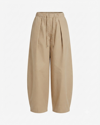 Grounded Cotton Wide Leg Pants