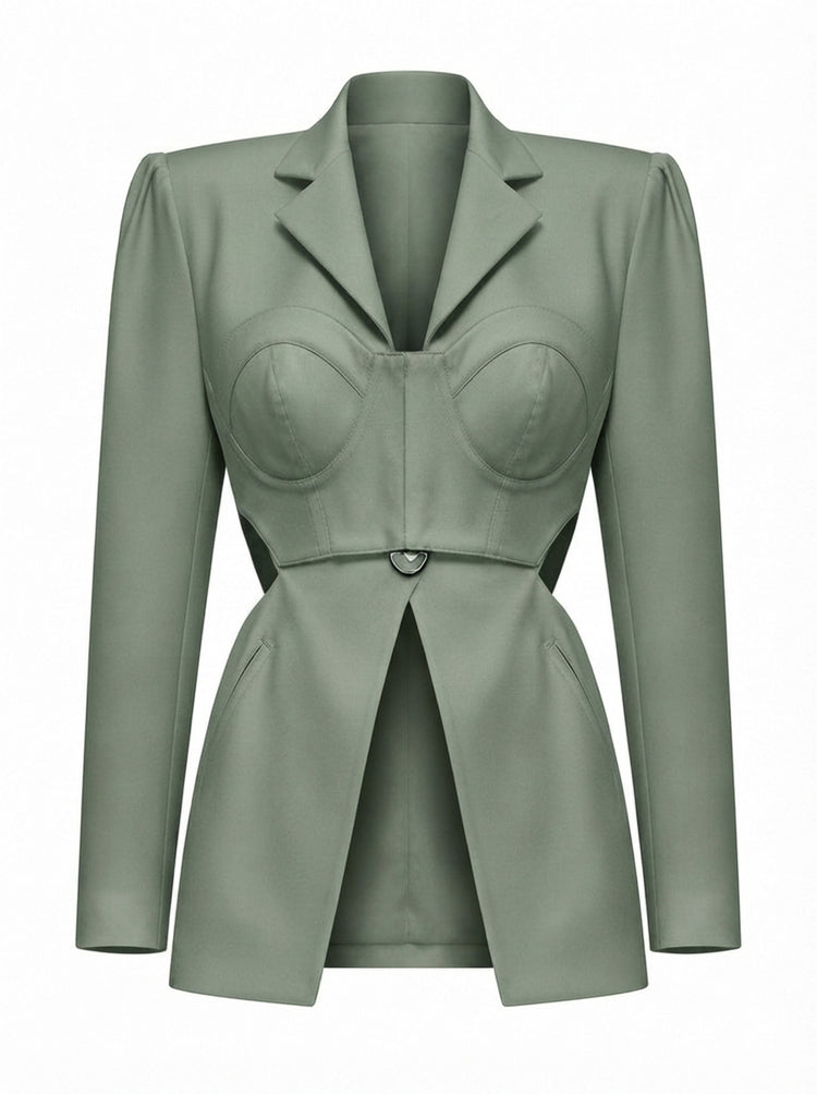 Audacious Cutout Long Blazer