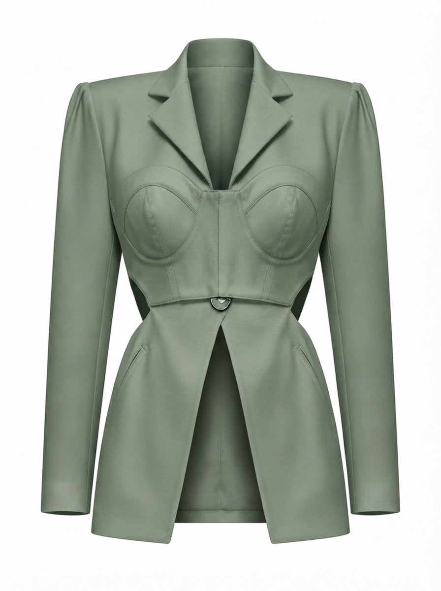 Audacious Cutout Long Blazer