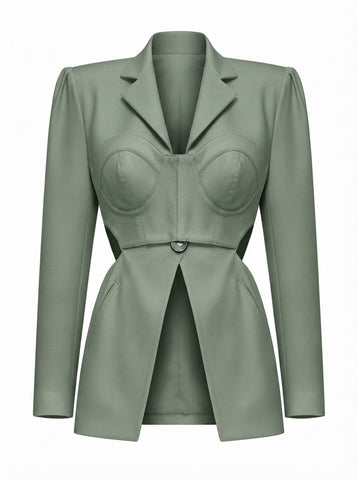 Audacious Cutout Long Blazer