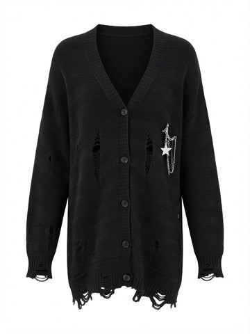 Untamed Distressed Knit Cardigan