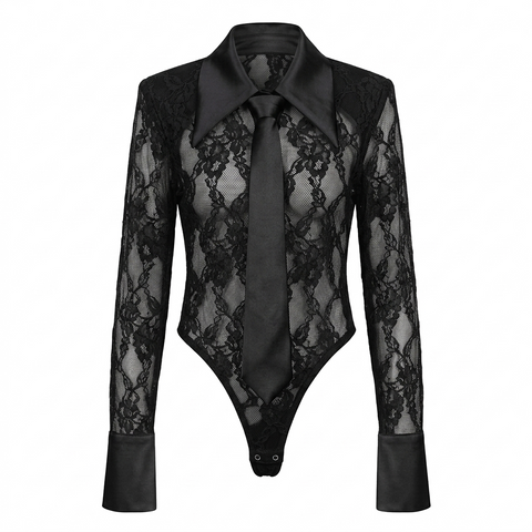 Audacious Lace Tie Bodysuit