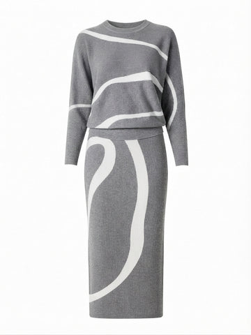 Worthy Pleated Striped Two-Piece Set