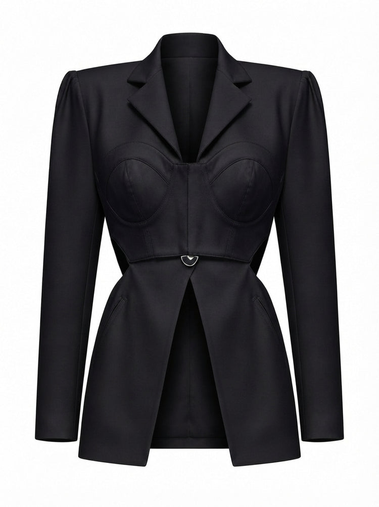 Audacious Cutout Long Blazer