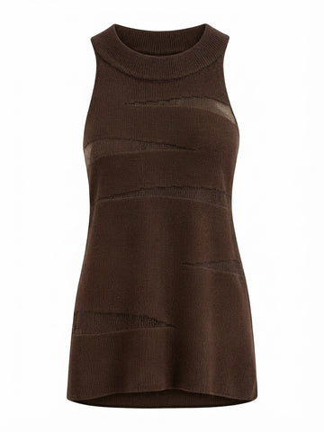 Audacious Sheer Knit Tank Top