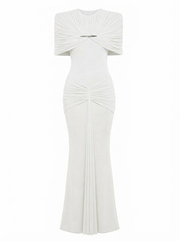 Radiant Pleated Mermaid Maxi Dress