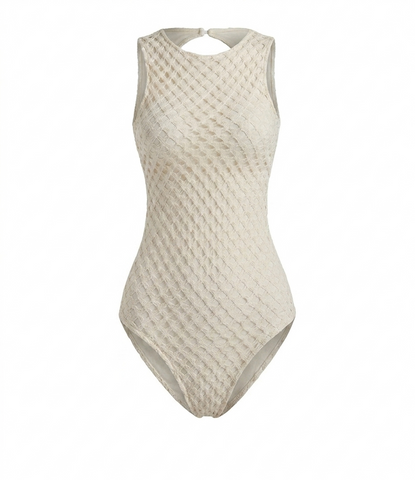Radiant Knitted Lace-Up One-Piece
