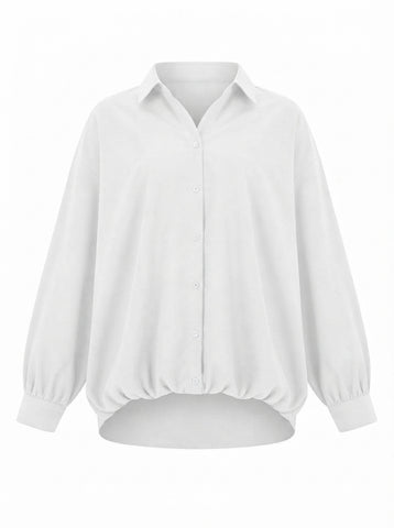 Grounded Oversized Cotton Blouse