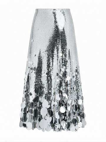 Luminous Gold Sequin Maxi Skirt