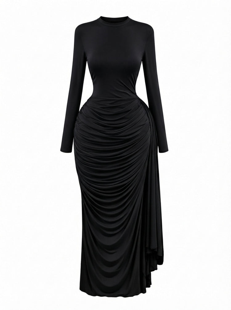 Radiant Ruched Bodycon Maxi Dress