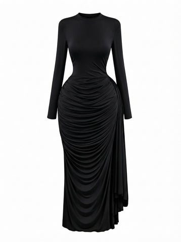 Radiant Ruched Bodycon Maxi Dress