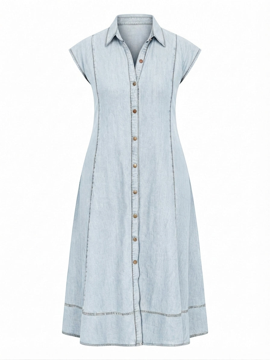 Wanderlust Denim Maxi Dress