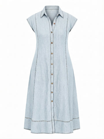 Wanderlust Denim Maxi Dress