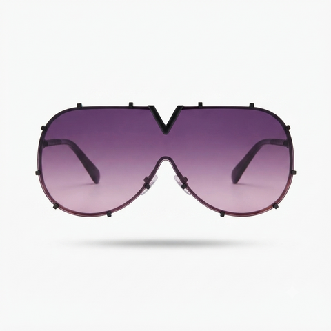 Confident Gold Oversized Sunglasses