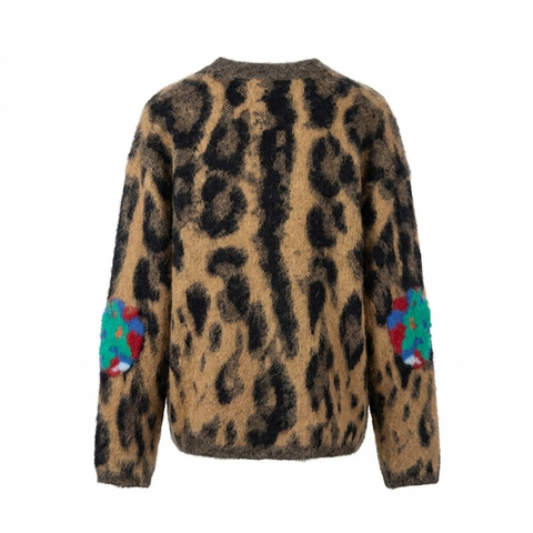 Wild Heart Leopard Knit Pullover