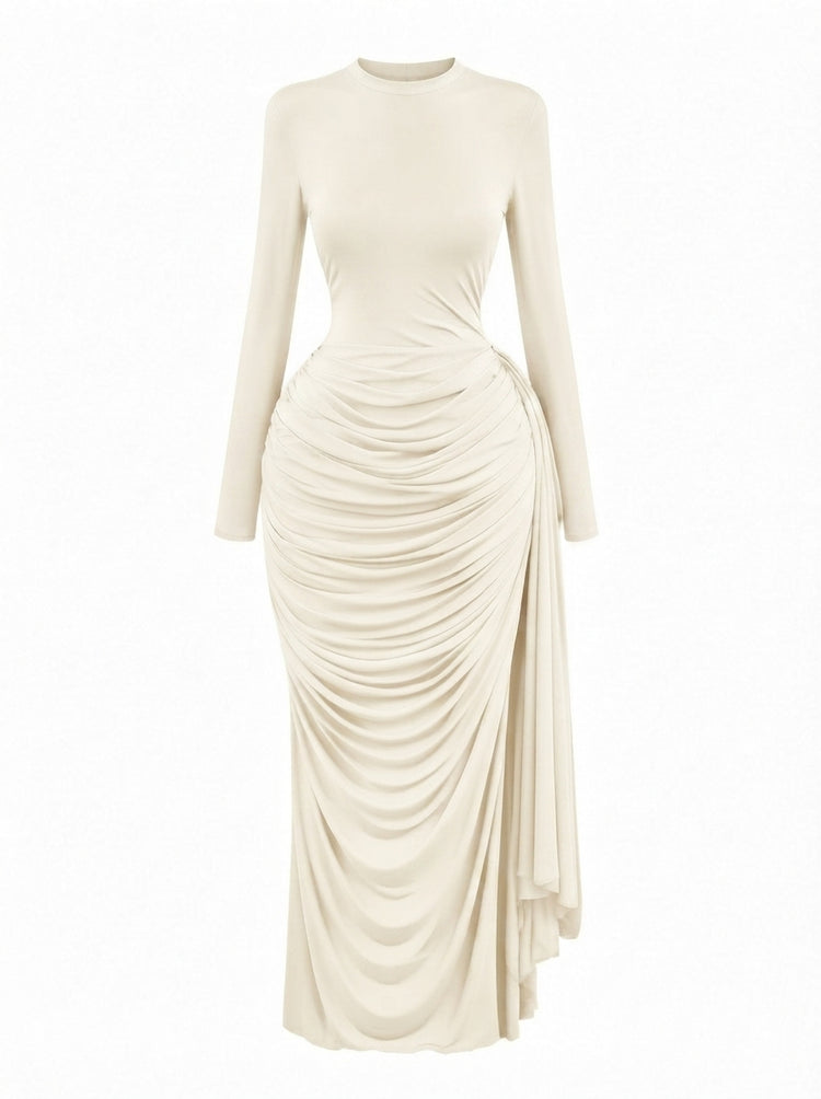 Radiant Ruched Bodycon Maxi Dress