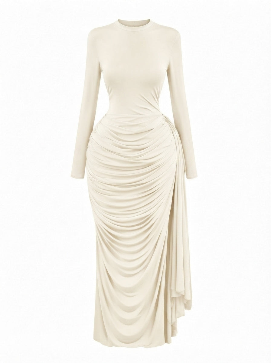 Radiant Ruched Bodycon Maxi Dress