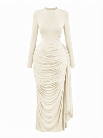 Radiant Ruched Bodycon Maxi Dress