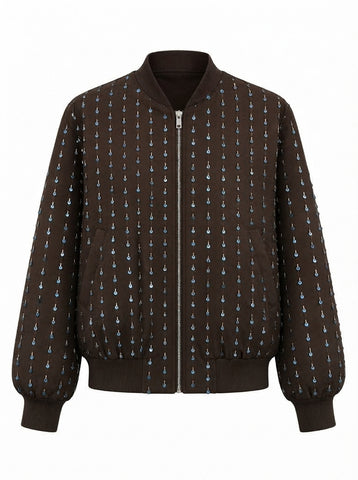 Radiant Sequin Bomber Jacket