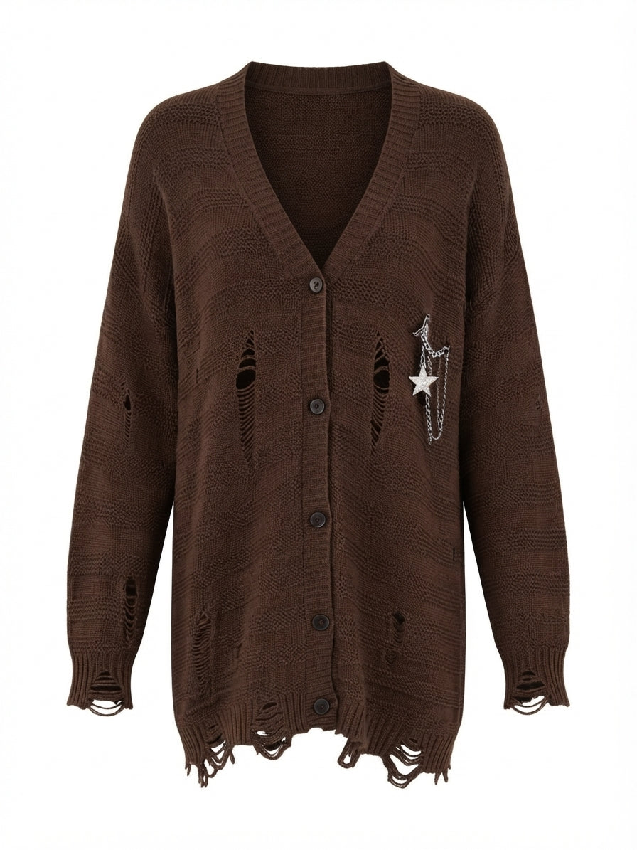 Untamed Distressed Knit Cardigan