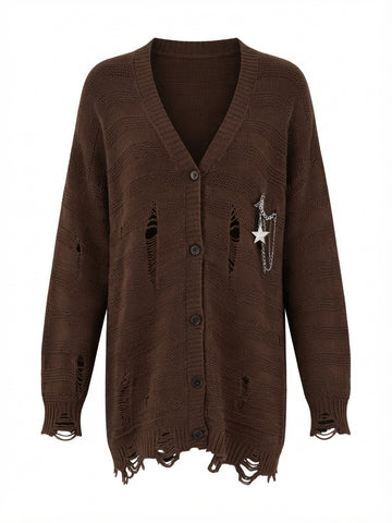 Untamed Distressed Knit Cardigan